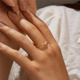 Elegant Flower Ring S925 Sterling Silver 18K Gold-Plated Birthday Gift