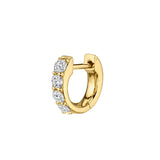 925 Silver Crystal Hoop Earrings Colorful Zircon Jewelry