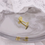 Zirconia 925 Silver Cross Stud Earrings Wedding Jewelry
