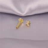 Zirconia 925 Silver Cross Stud Earrings Wedding Jewelry