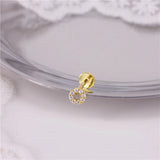 Zirconia 925 Silver Cross Stud Earrings Wedding Jewelry