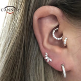 925 Silver Colorful Crown Zircon Ear Studs for Women
