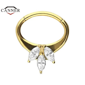 925 Silver Cartilage Stud Earrings Zircon Round Jewelry
