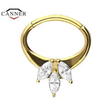 925 Silver Cartilage Stud Earrings Zircon Round Jewelry