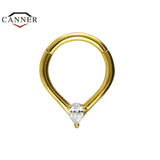 925 Silver Cartilage Stud Earrings Zircon Round Jewelry