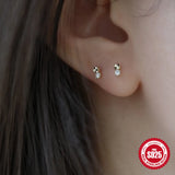 925 Silver Small Stud Earrings for Women, Girls