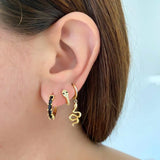 925 Silver CZ Zircon Stud Hoop Earrings for Women