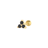 Zircon Stone Stud Earrings 925 Sterling Silver Cartilage Pierced Earring