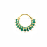 Green Zircon Cartilage Earring 925 Silver Studs