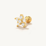 925 Silver Moon Eye Crown Ear Stud Earrings for Women