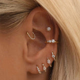 925 Silver Plated Round Earrings for Women