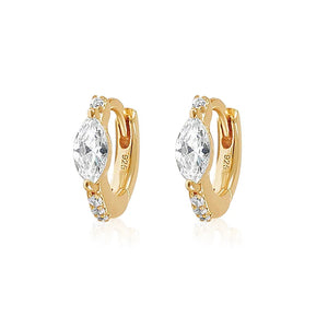 925 Silver Plated Round Earrings for Women