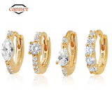 925 Silver Plated Round Earrings for Women