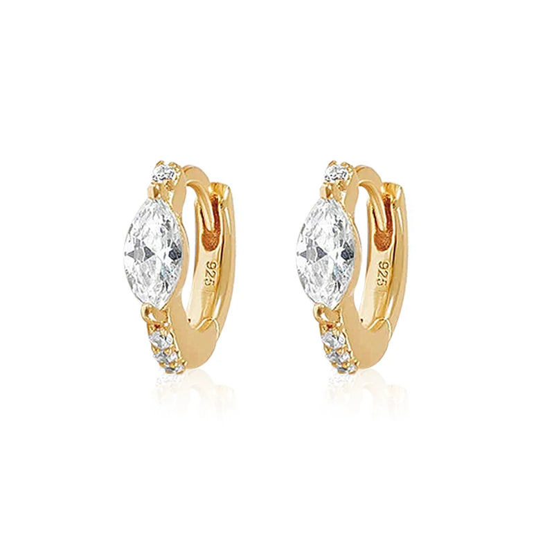 925 Silver Plated Round Earrings for Women