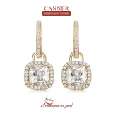 Crystal Diamond Earrings Silver 925 Zirconia Drop Earrings