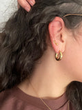 Smooth Ear Buckle Thick Hoops Earrings for Women 20/25/30mm