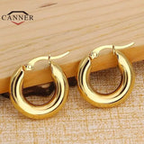 Smooth Ear Buckle Thick Hoops Earrings for Women 20/25/30mm