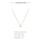 Star Lightning 925 Sterling Silver Necklace Women Initial Pendente Long Chain