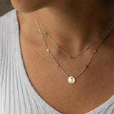 Sterling Silver Zircon Clavicle Chain Necklace for Women