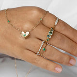 Sterling Silver Zircon Clavicle Chain Necklace for Women