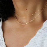 Star Moon Pin Layered Lace Chain Flash 925 Sterling Silver Necklace