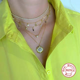 Sterling Silver Star Moon Pendant Necklace for Women