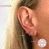 Micro-Set Zircon 925 Silver Earrings for Women