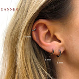 Micro-Set Zircon 925 Silver Earrings for Women