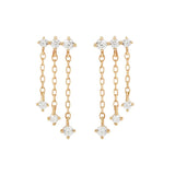 Tassel Crystal 925 Silver Earring Drop Earrings Fine Jewelry Christmas