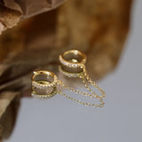 925 Sterling Silver Tassel Hoop Earrings Drop Pendientes