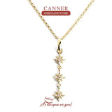 925 Silver Tassel Three Stars Pendant Necklace Women