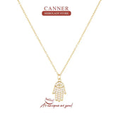 Hand Of Evil 925 Silver Necklace Choker Chain Pendant 18K Bijoux Collar