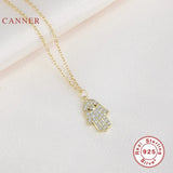 Hand Of Evil 925 Silver Necklace Choker Chain Pendant 18K Bijoux Collar
