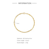 Sterling Silver Bracelet For Women 18K Wedding Party Chain