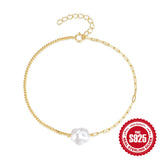 Irregular Pearl Bracelet S925 Sterling Silver Personality Women Gift