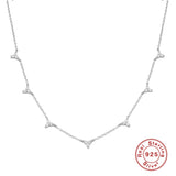 Zircon Clavicle Necklace 925 Silver Choker Collar
