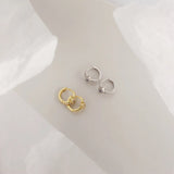 Sterling Silver Evil Eye Stud Earrings, Zircon Crystal Punk Jewelry