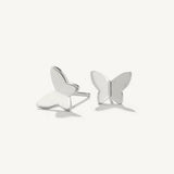 925 Silver Moon Star Snake Butterfly Stud Earrings