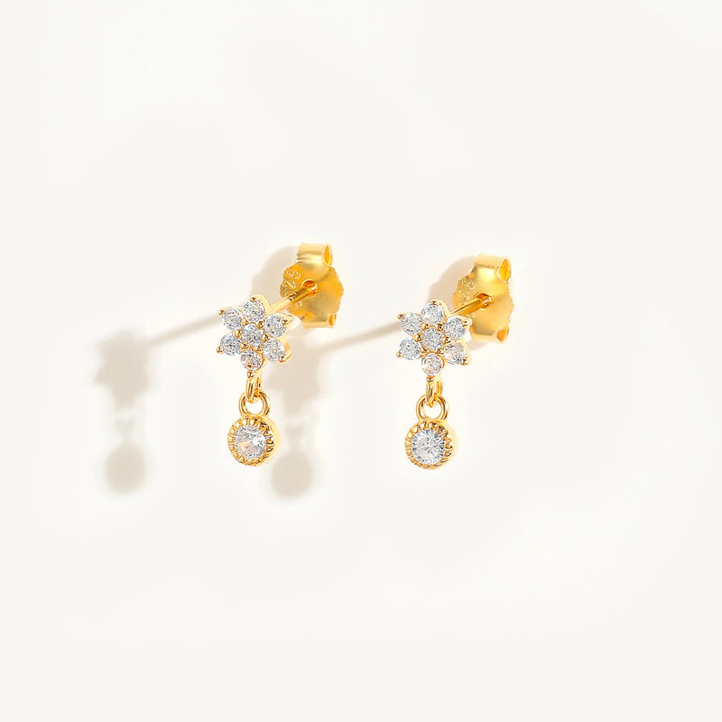 925 Silver Moon Star Snake Butterfly Stud Earrings