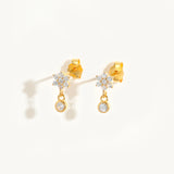 925 Silver Moon Star Snake Butterfly Stud Earrings