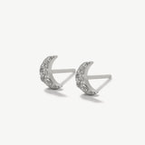 925 Silver Moon Star Snake Butterfly Stud Earrings