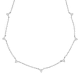 Triangular Crystal Necklace Silver 925 Jewelry
