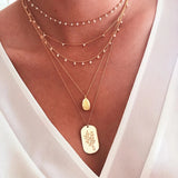 Triangular Crystal Necklace Silver 925 Jewelry