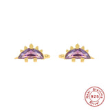 Tropical Forest Dino Earrings 925 Silver Studs