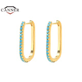 Turquoise Crown Stud Earrings 925 Silver Small Women Men Cartilage Piercing