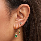 Turquoise Star Moon Earrings Set Y2K Jewelry
