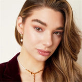 925 Sterling Silver Drop Earrings with Pearls - Fine Jewelry Piercing