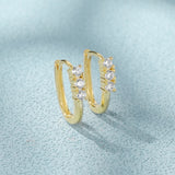 U-Shaped 925 Sterling Silver Earring Hoop Earrings Mom Gift