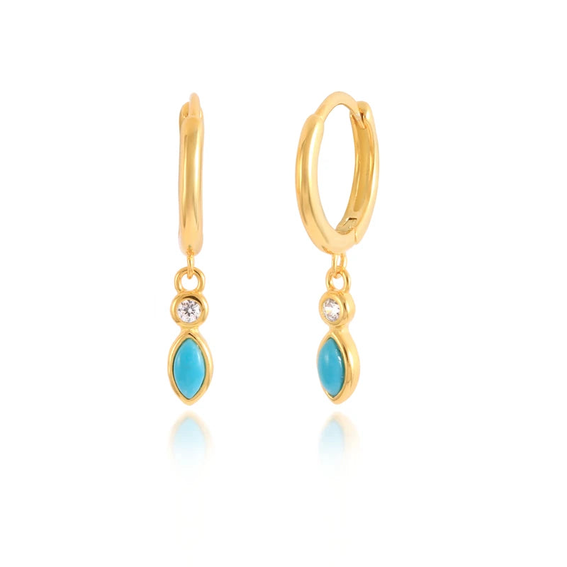 925 Silver Hoop Earrings with Zircon Wedding Jewelry