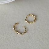 Wave Twist Silver Earring Drop Earrings 18K Wedding Party Fine Jewelry